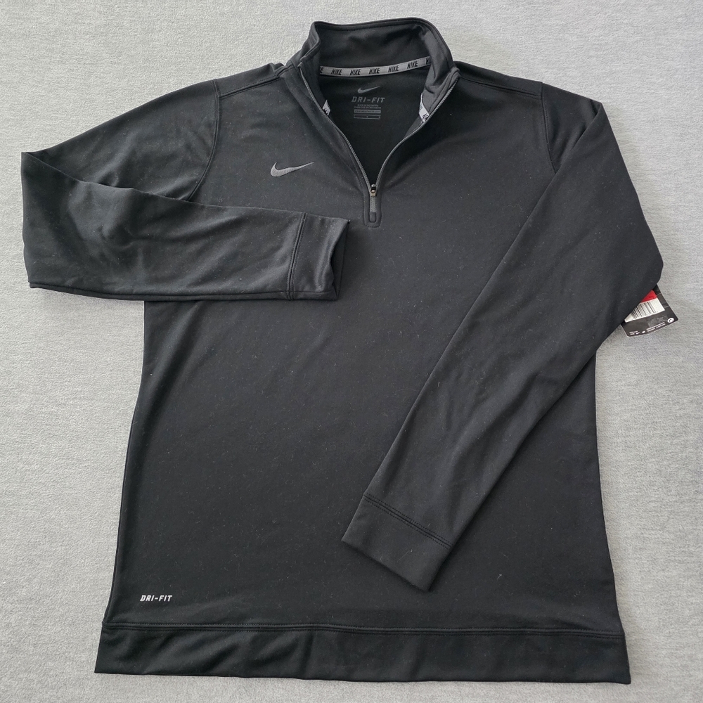 Nike Womens Dri Fit Quarter Zip Size Large Pullover Sweater